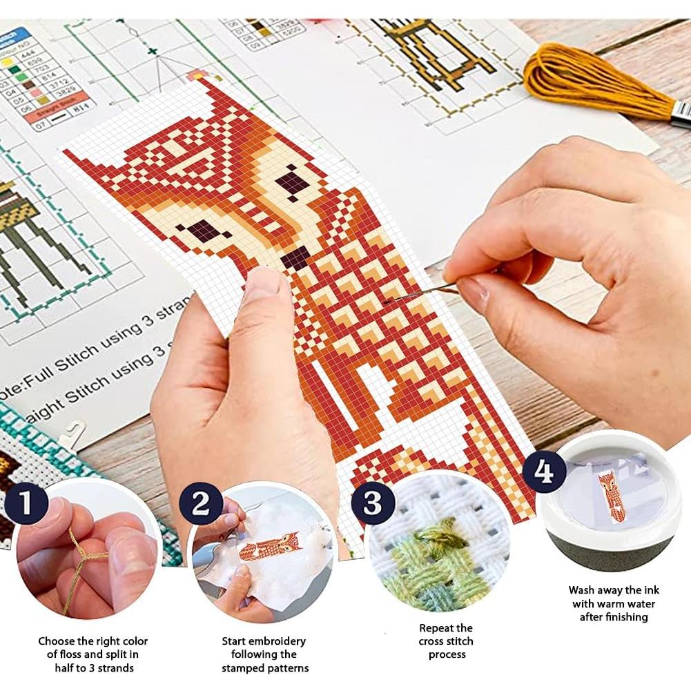 Kit de Puntada Cruz FREEBLOSS 6 Piezas para Principiantes