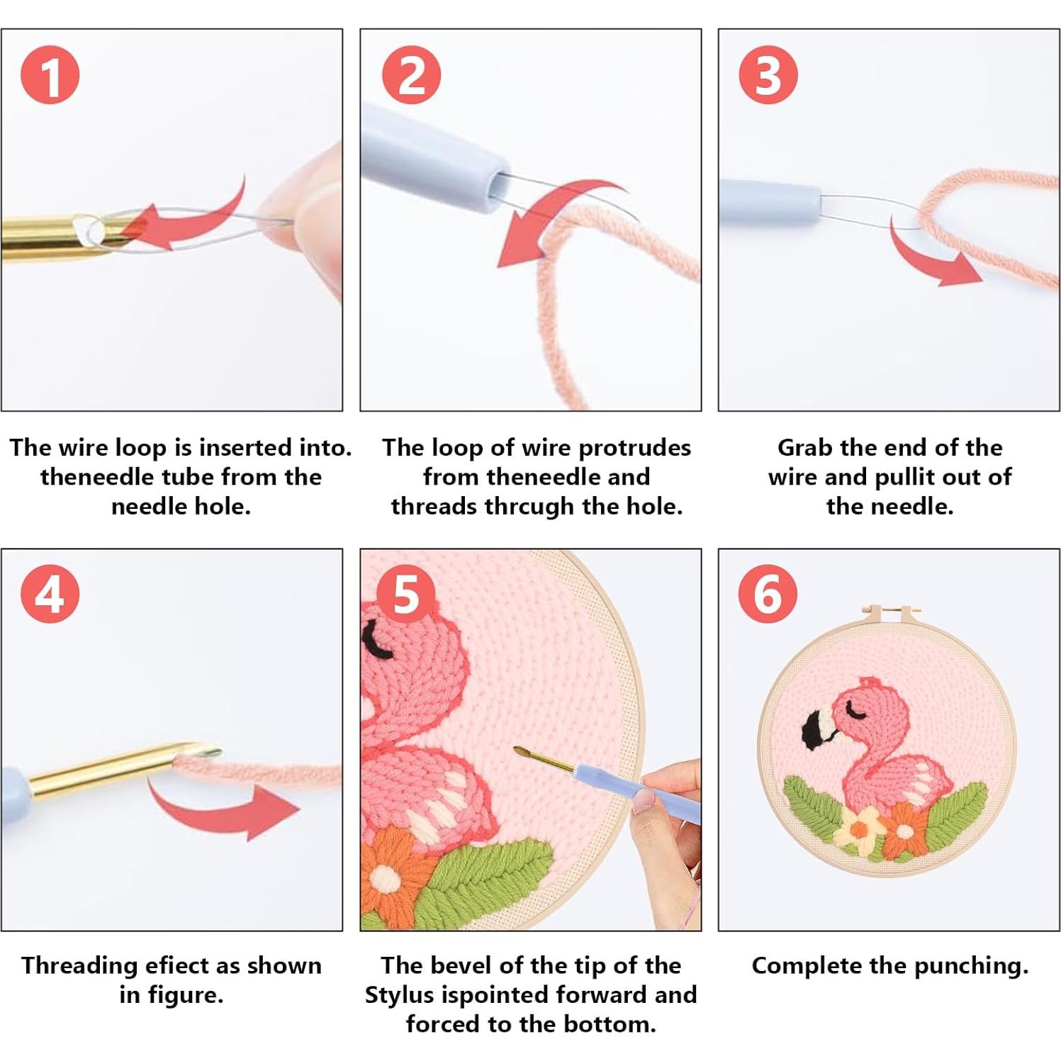 Kit de Bordado YOZHAKOU con Patrón Floral para Principiantes