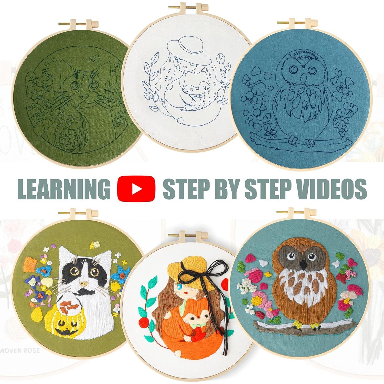 Kit de Bordado Completo LX LERMX para Principiantes Adultos