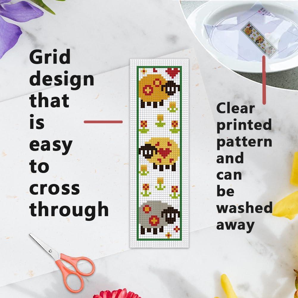 Kit de Bordado DIY INFUNLY Cordero 6 Piezas con Instrucciones