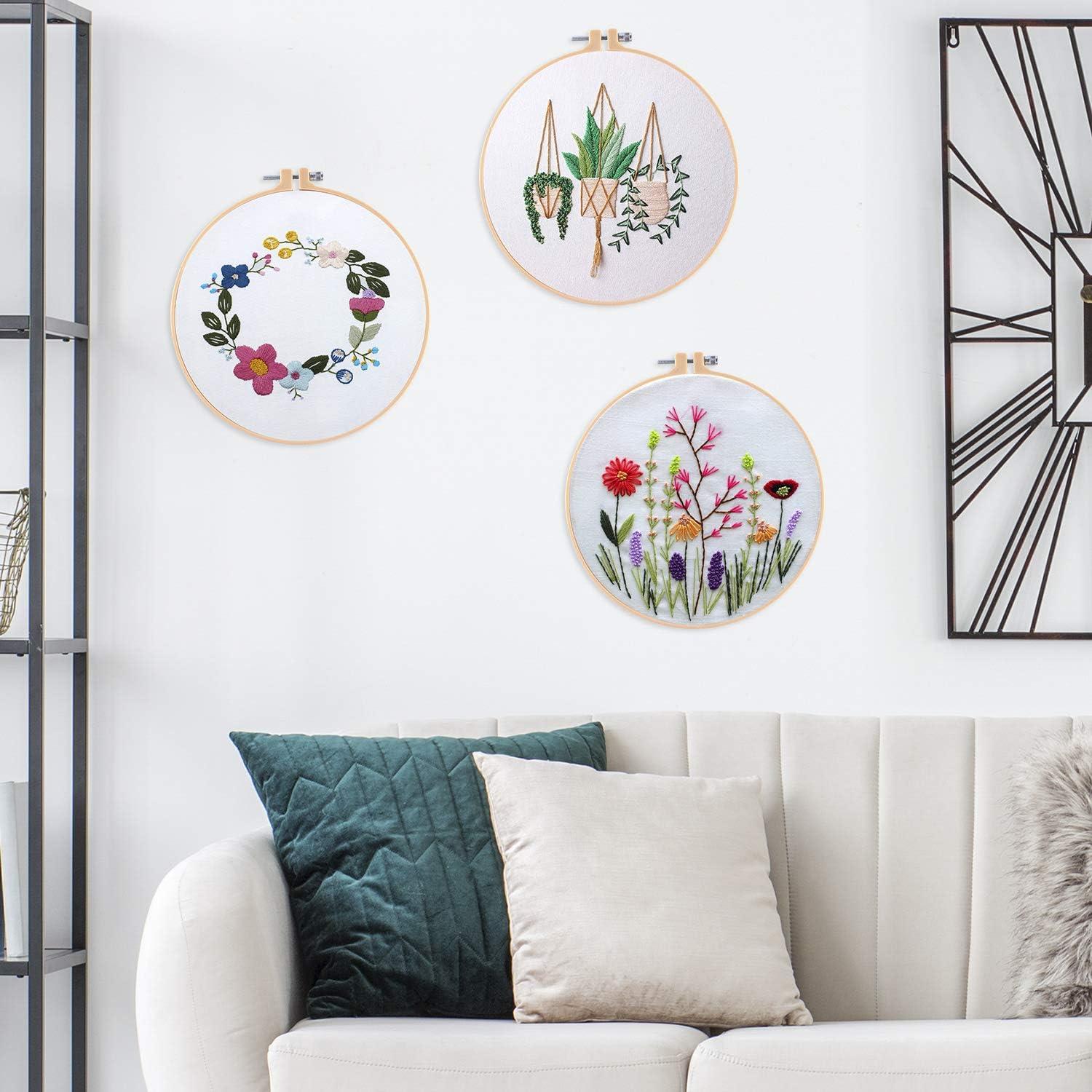 Kit de Bordado FEPITO para Principiantes - 5 Piezas Floral