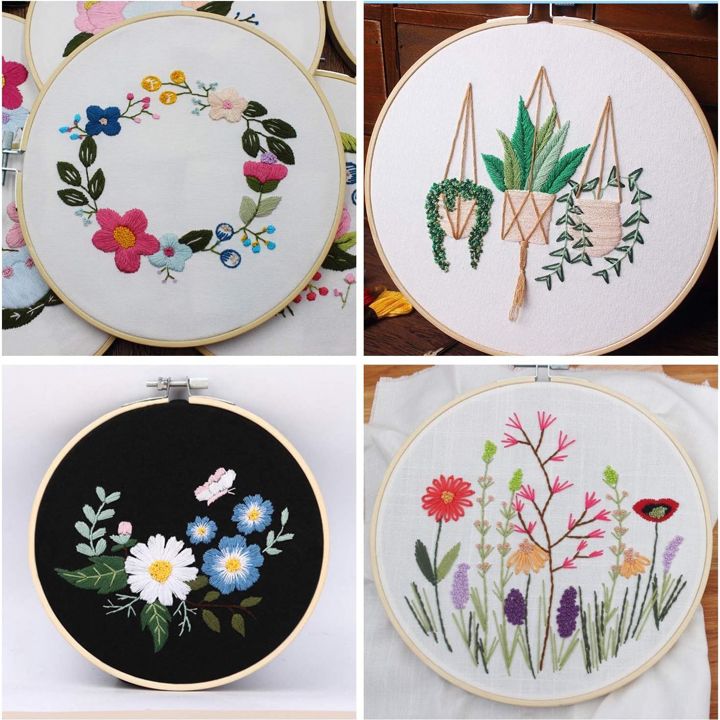 Kit de Bordado FEPITO para Principiantes - 5 Piezas Floral