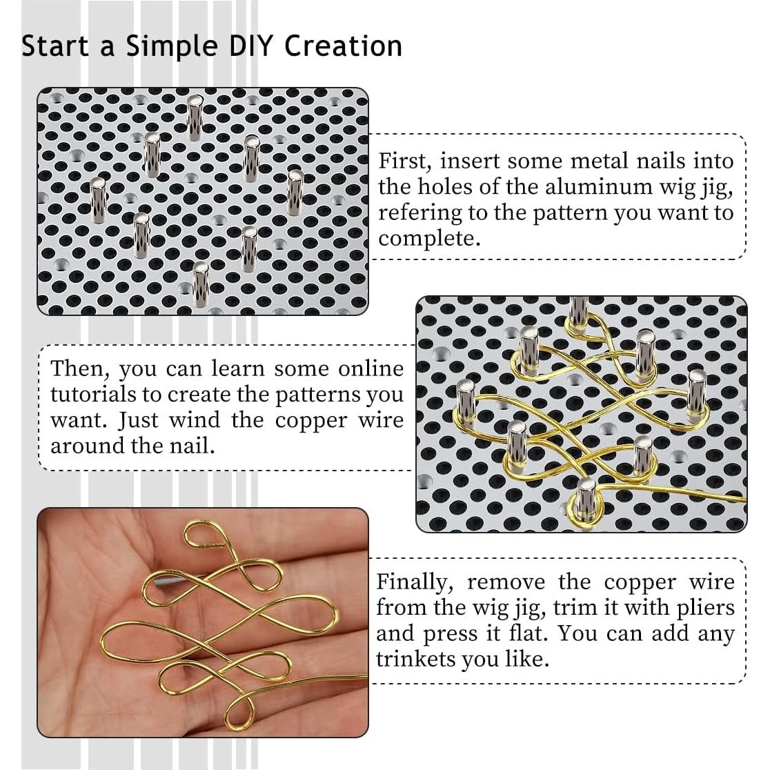 Dispositivo de Doblado de Alambre Hobbyworker con 30 Clavos