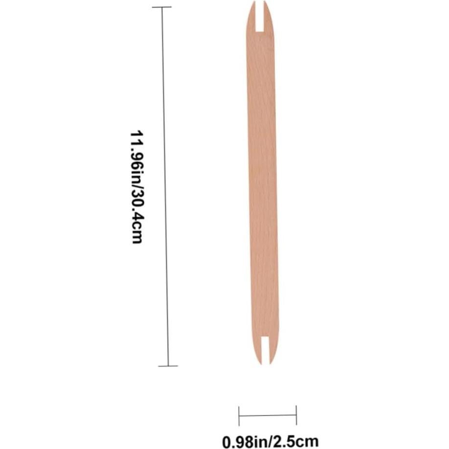 2 Shuttles de Tejido de Madera EXCEART 30.4x2.5cm DIY
