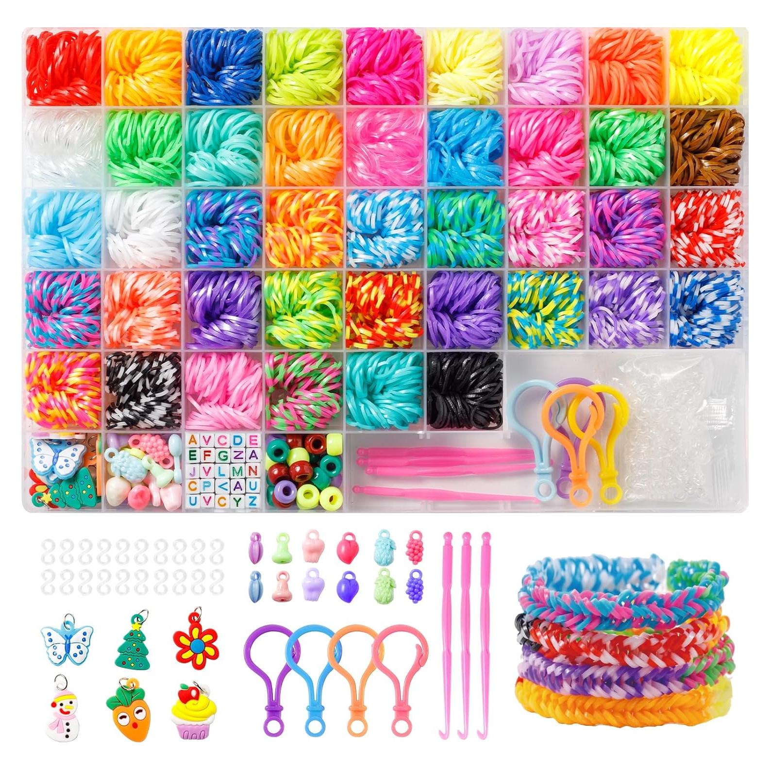 Kit de Pulseras de Goma Ybxjges 3600+ 46 Colores DIY
