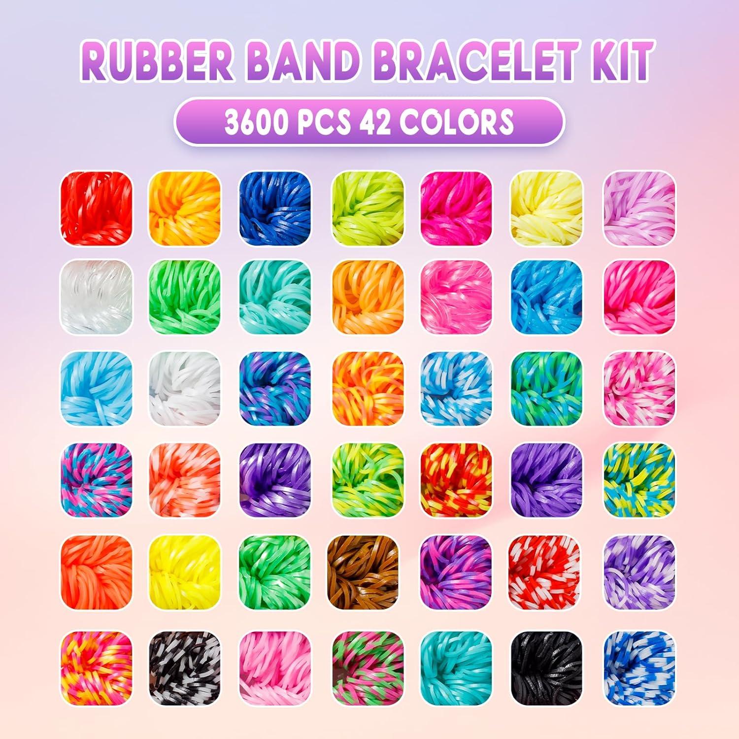 Kit de Pulseras de Goma Ybxjges 3600+ 46 Colores DIY