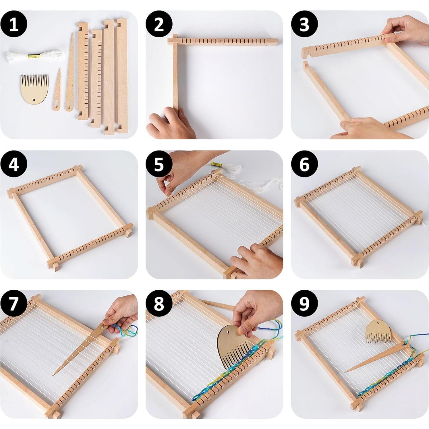 Kit de telar de tejido Lemonfilter 22.86x27.94 cm para principiantes