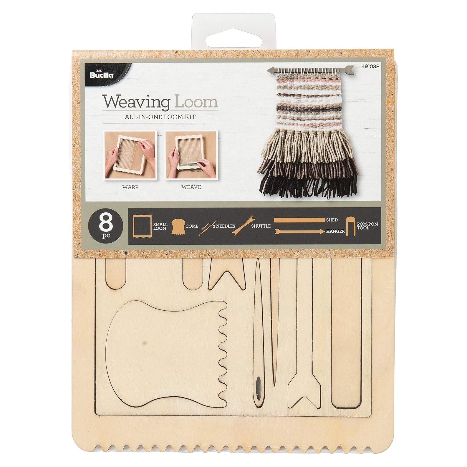 Kit de Telar Bucilla 8 Piezas Rectángulo Todo-en-Uno