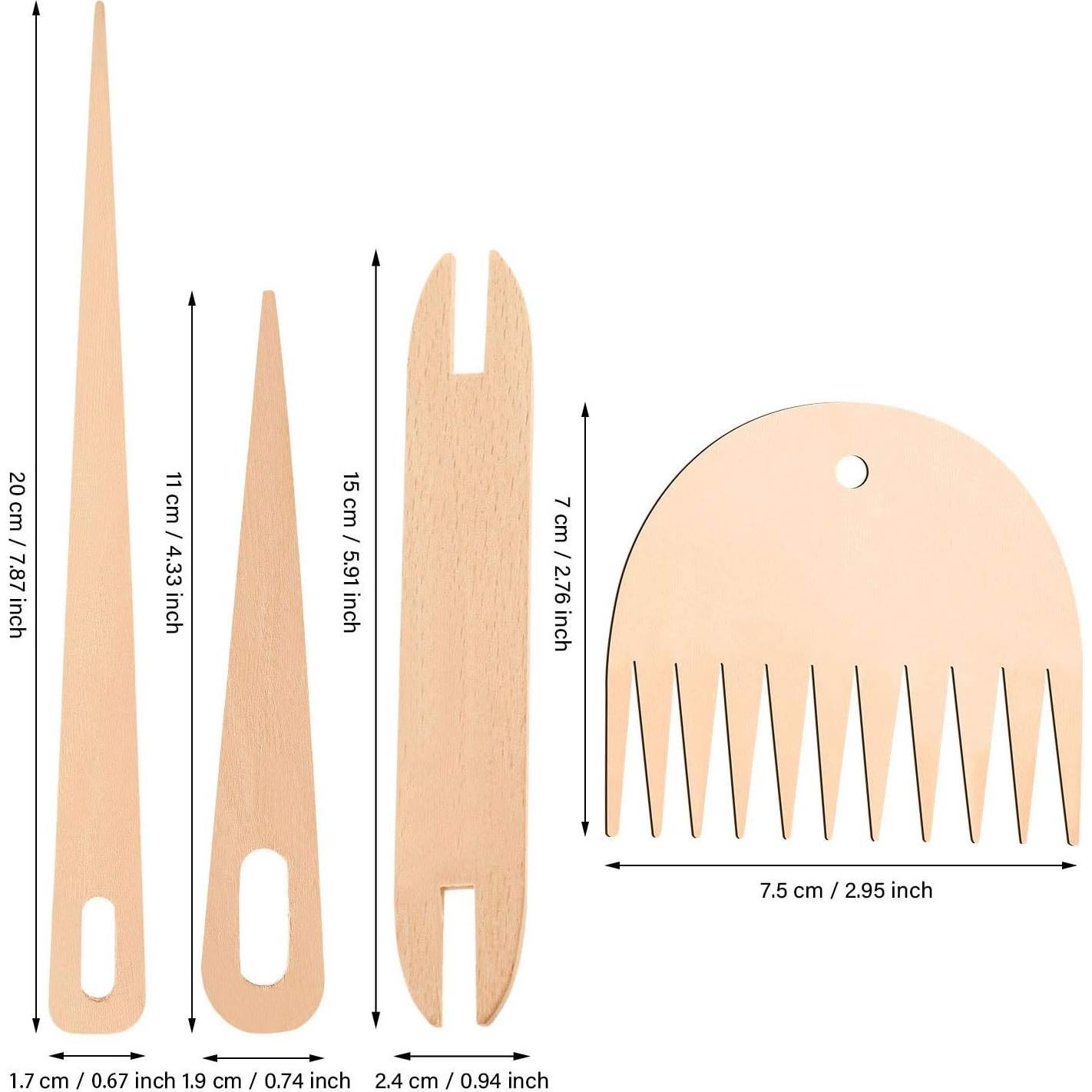 Juego de Tejido de 7 Piezas WILLBOND - Agujas y Paletas de Madera