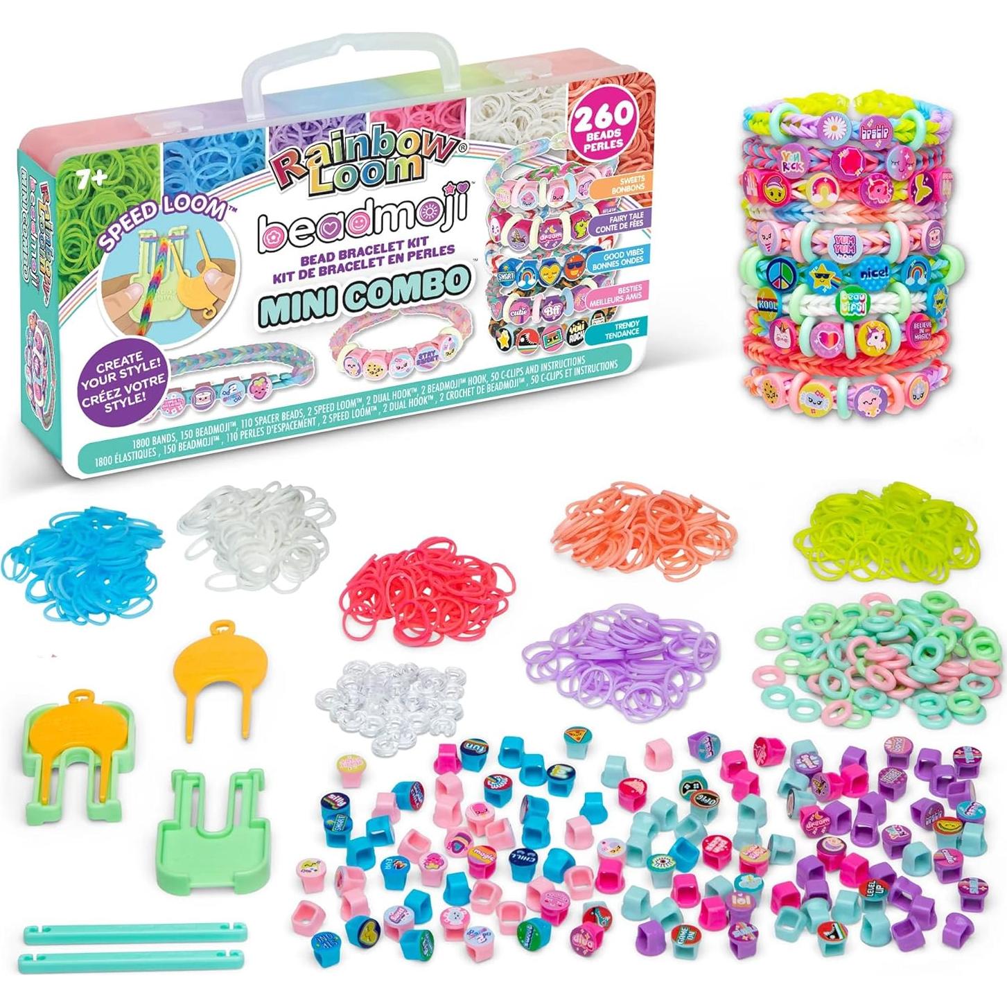 Kit de Pulsera de Banda de Goma Rainbow Loom Beadmoji Mini