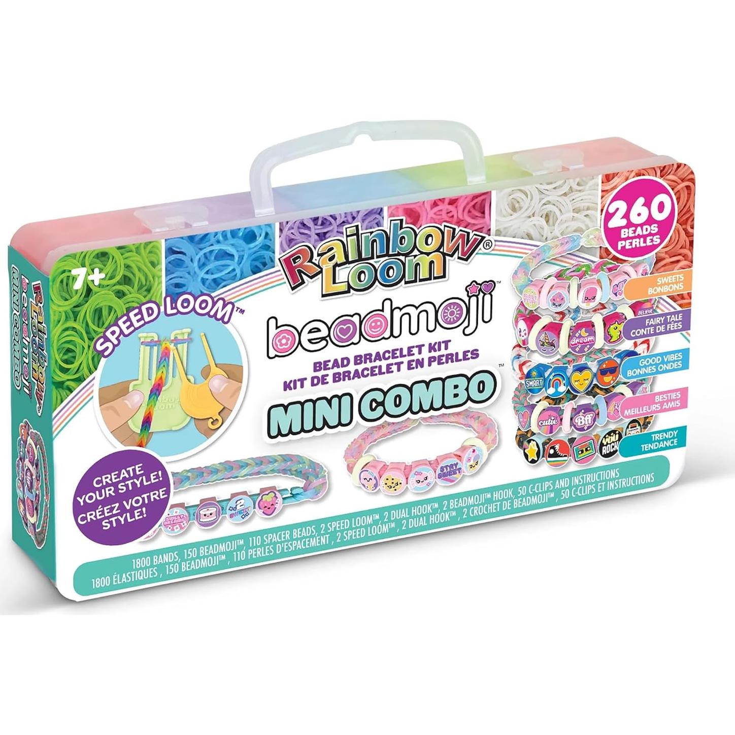 Kit de Pulsera de Banda de Goma Rainbow Loom Beadmoji Mini