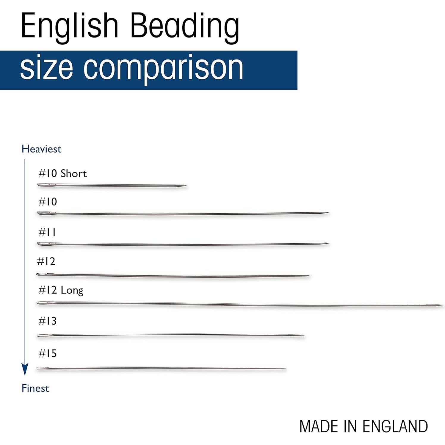 Agujas de Beading The Beadsmith #10 - 4 Unidades, Hechas en Inglaterra