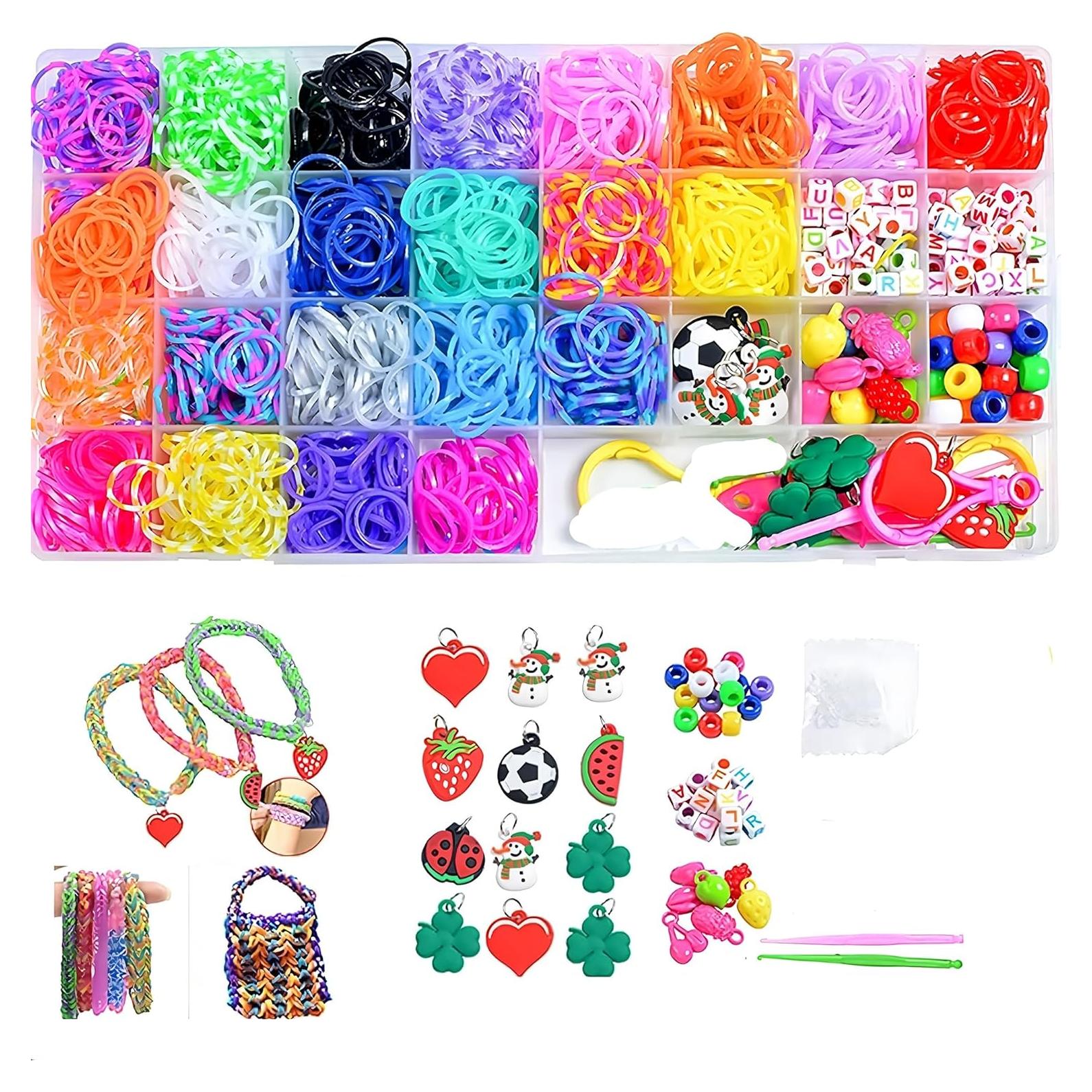 Kit de Pulsera de Goma JIYAKO 2000 Piezas Multicolor