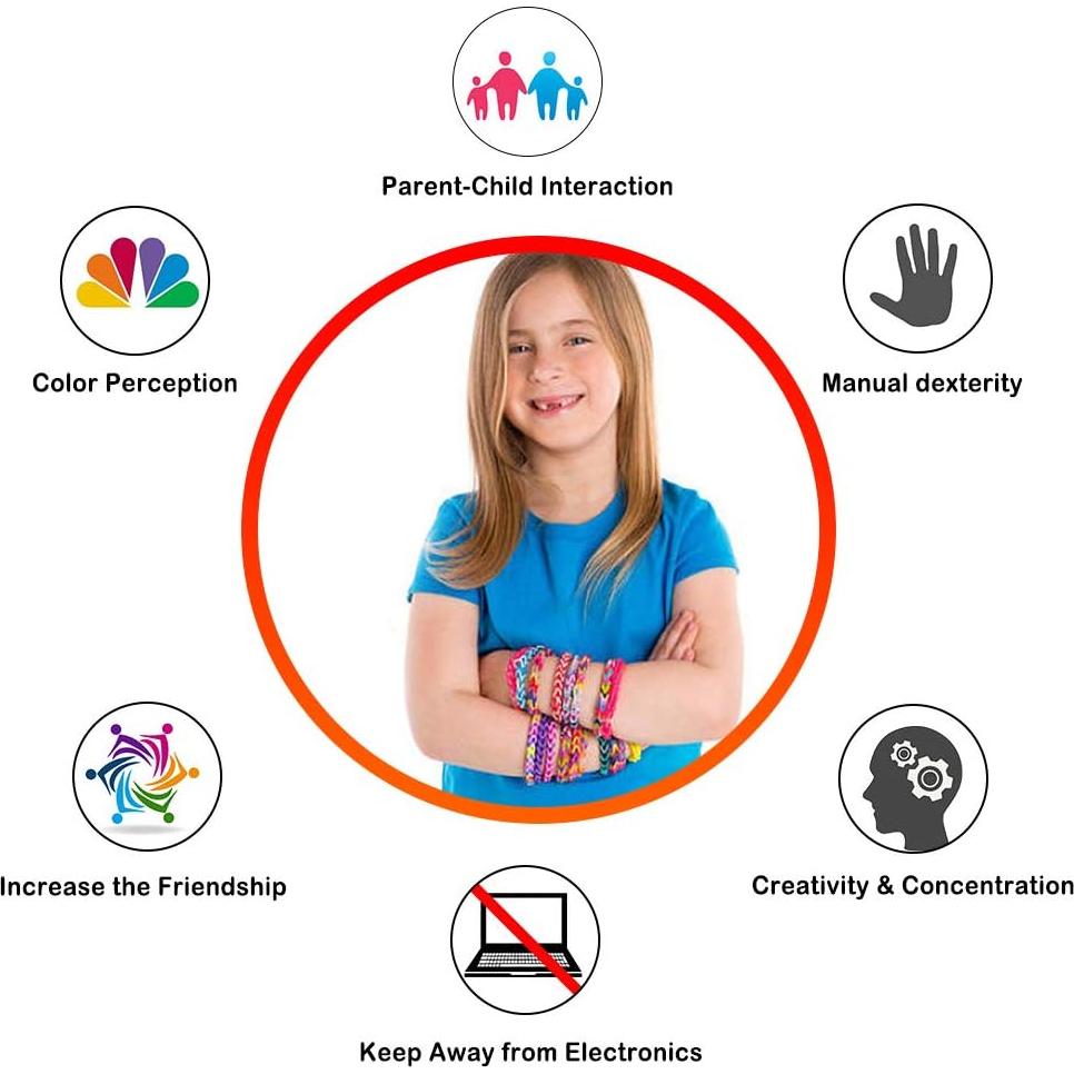 Kit de Pulseras de Goma Booriss 12730pcs 26 Colores DIY