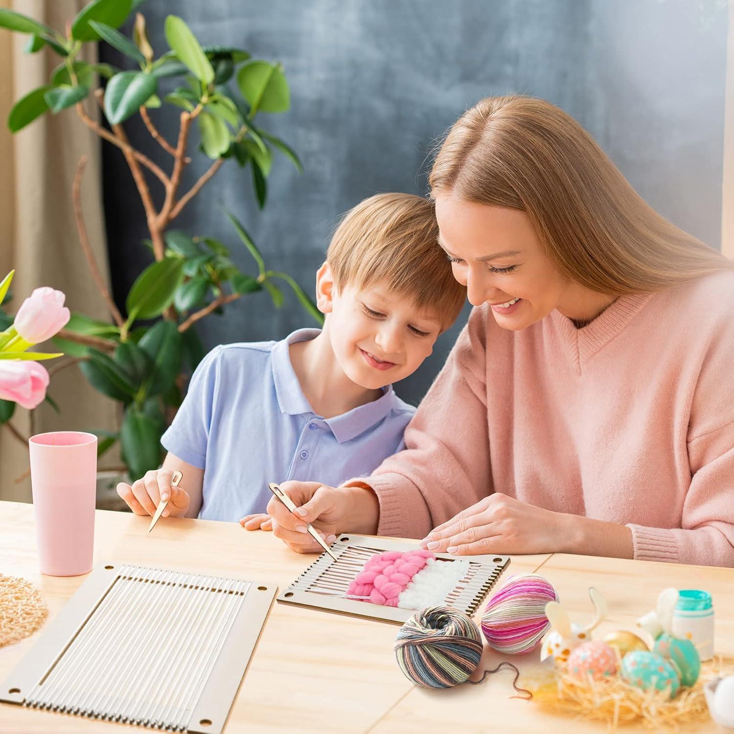 Kit de Telar Juexica 7 Piezas Manualidades de Madera