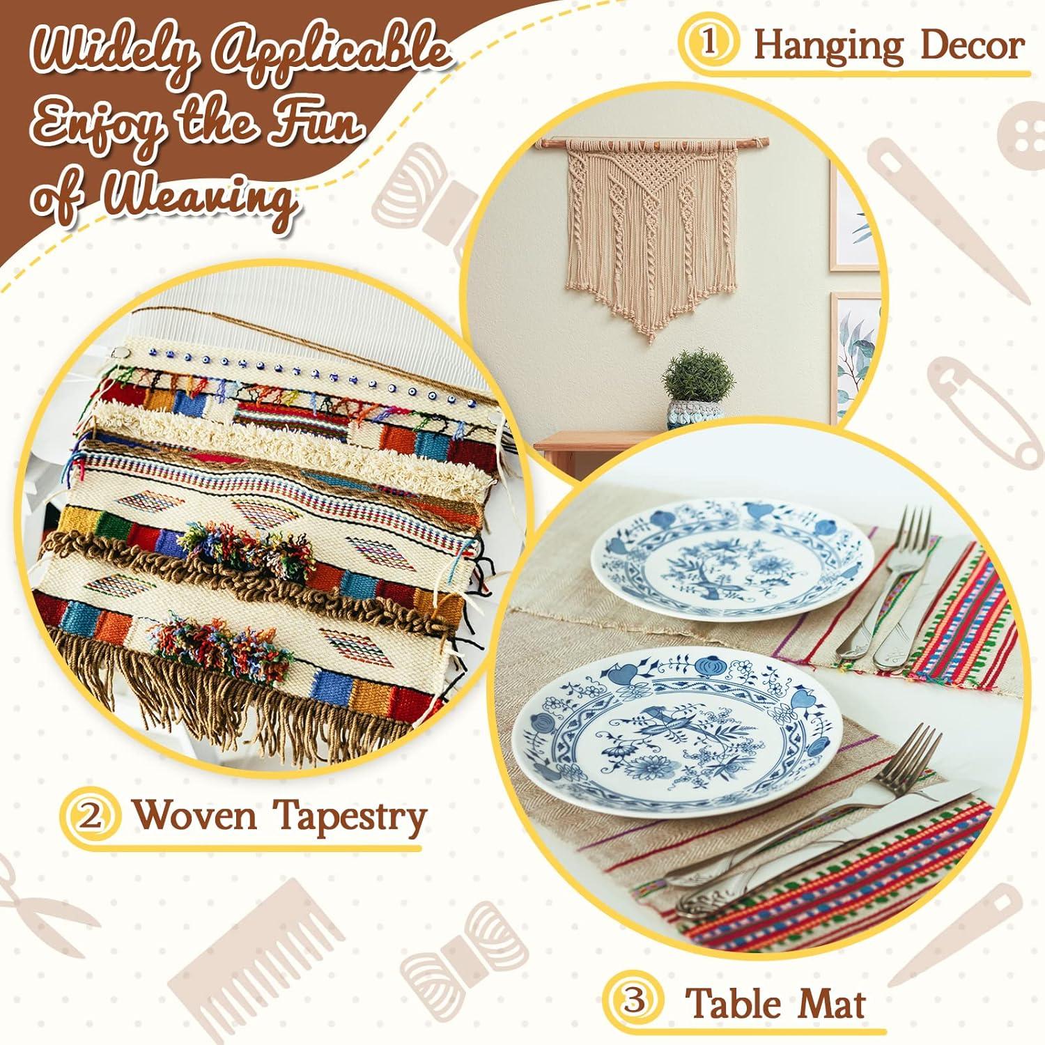 Kit de Telar Juexica 7 Piezas Manualidades de Madera