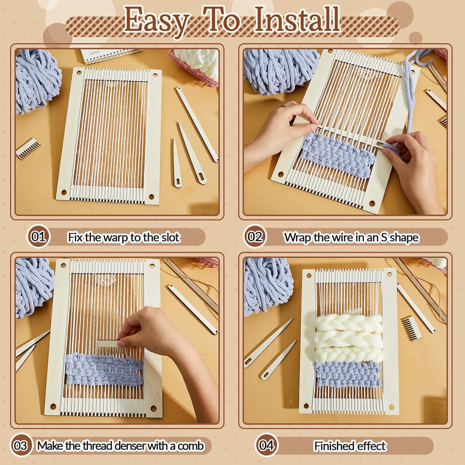 Kit de Telar Juexica 7 Piezas Manualidades de Madera