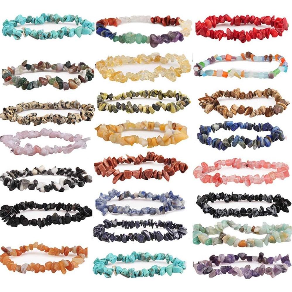 Cuentas de piedra chip natural Cmidy 5-8mm 400 piezas multicolor