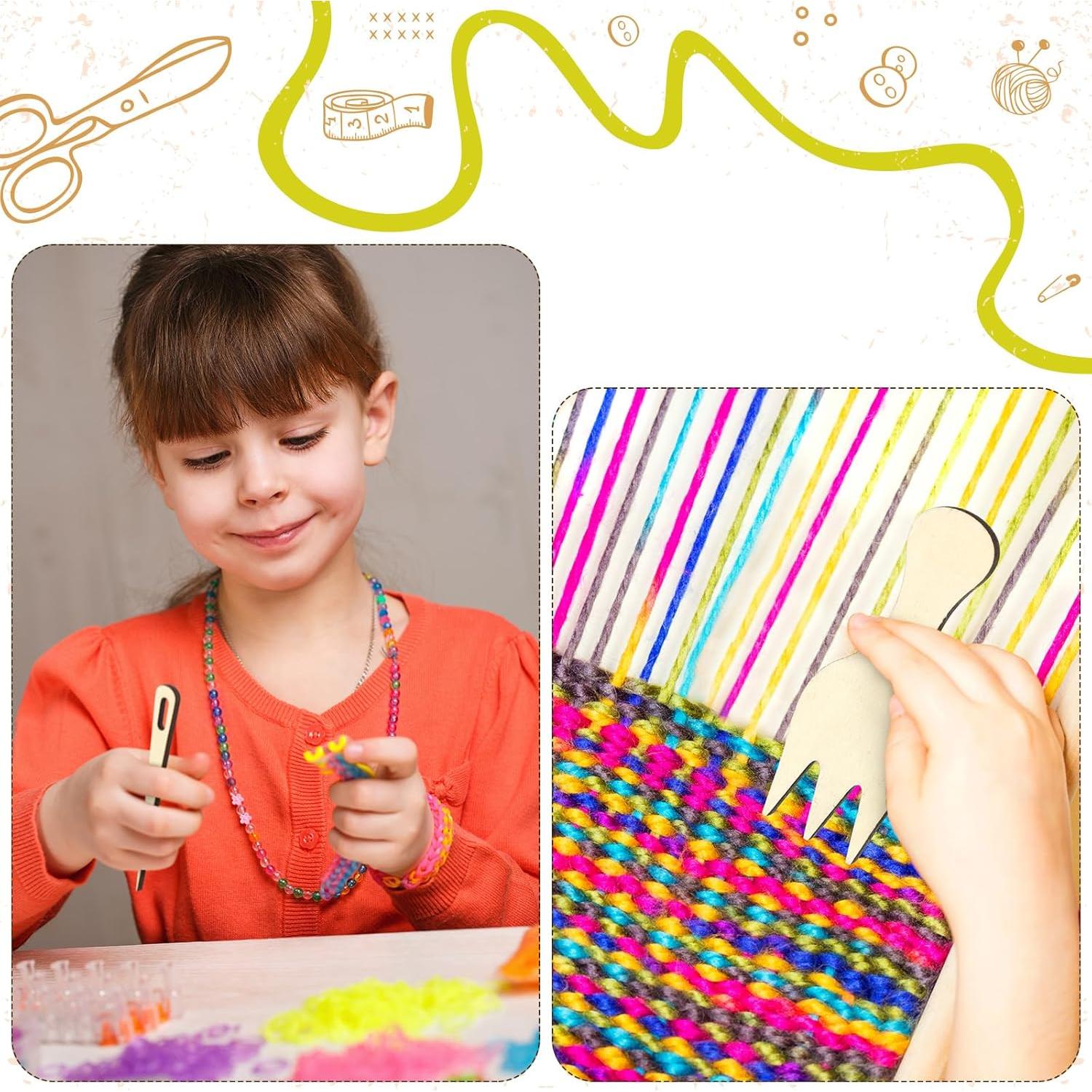 Kit de Telar Rectangular Thyle 6 Juegos Madera DIY 13.5x19.8cm