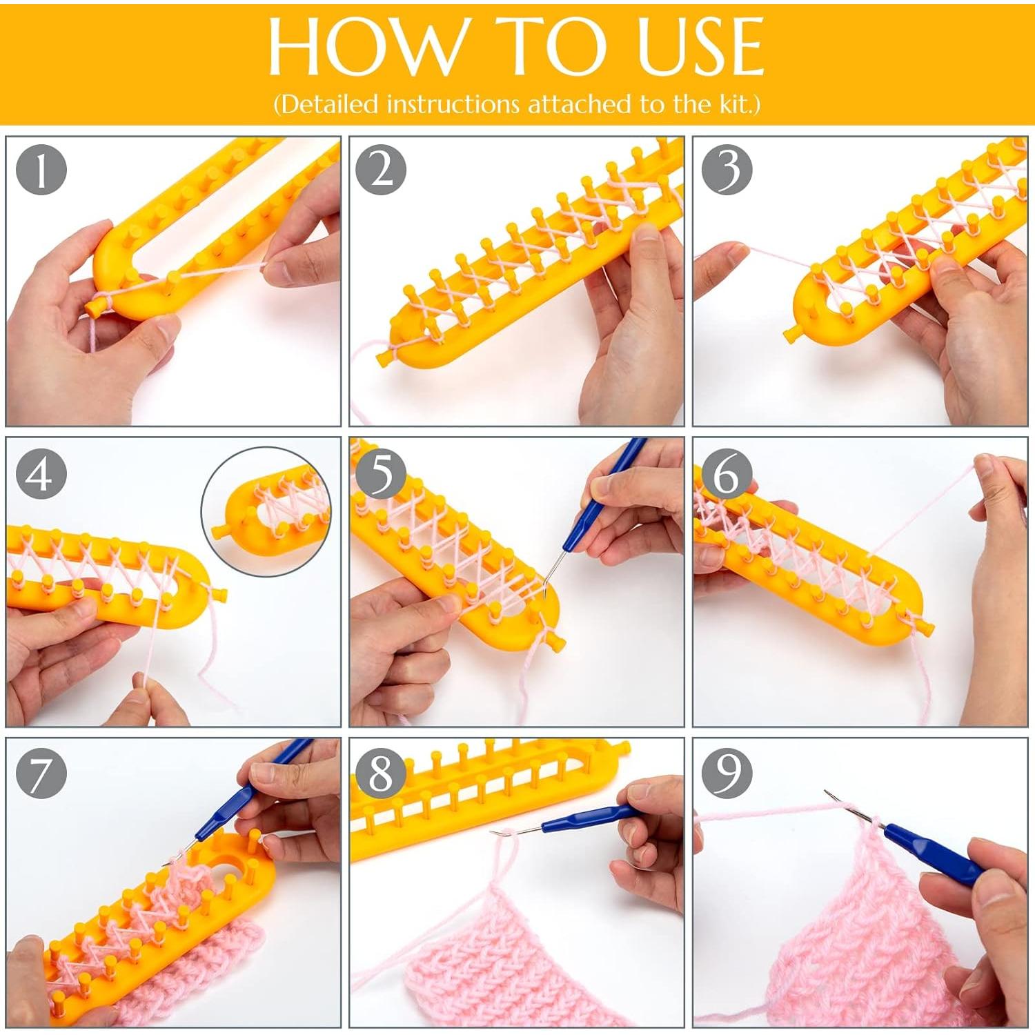 Juego de Telar de Tejer Redondo VGOODALL 18 Piezas para Bricolaje