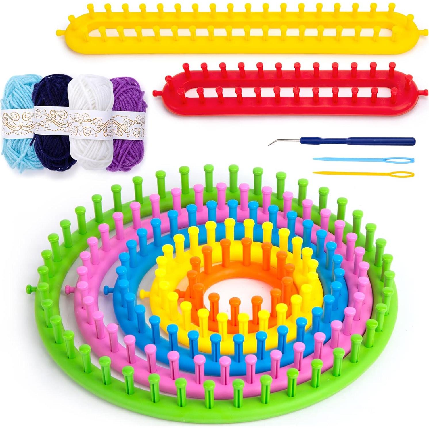 Juego de Telar de Tejer Redondo VGOODALL 18 Piezas para Bricolaje