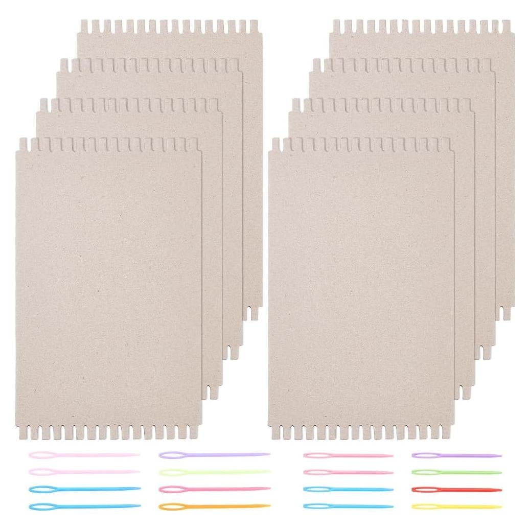 Kit de Telar de Cartón FINGERINSPIRE 8 Piezas + 16 Agujas