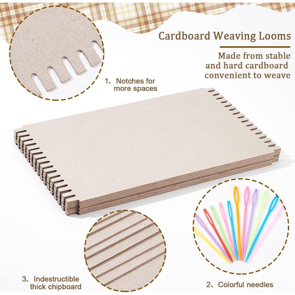 Kit de Telar de Cartón FINGERINSPIRE 8 Piezas + 16 Agujas