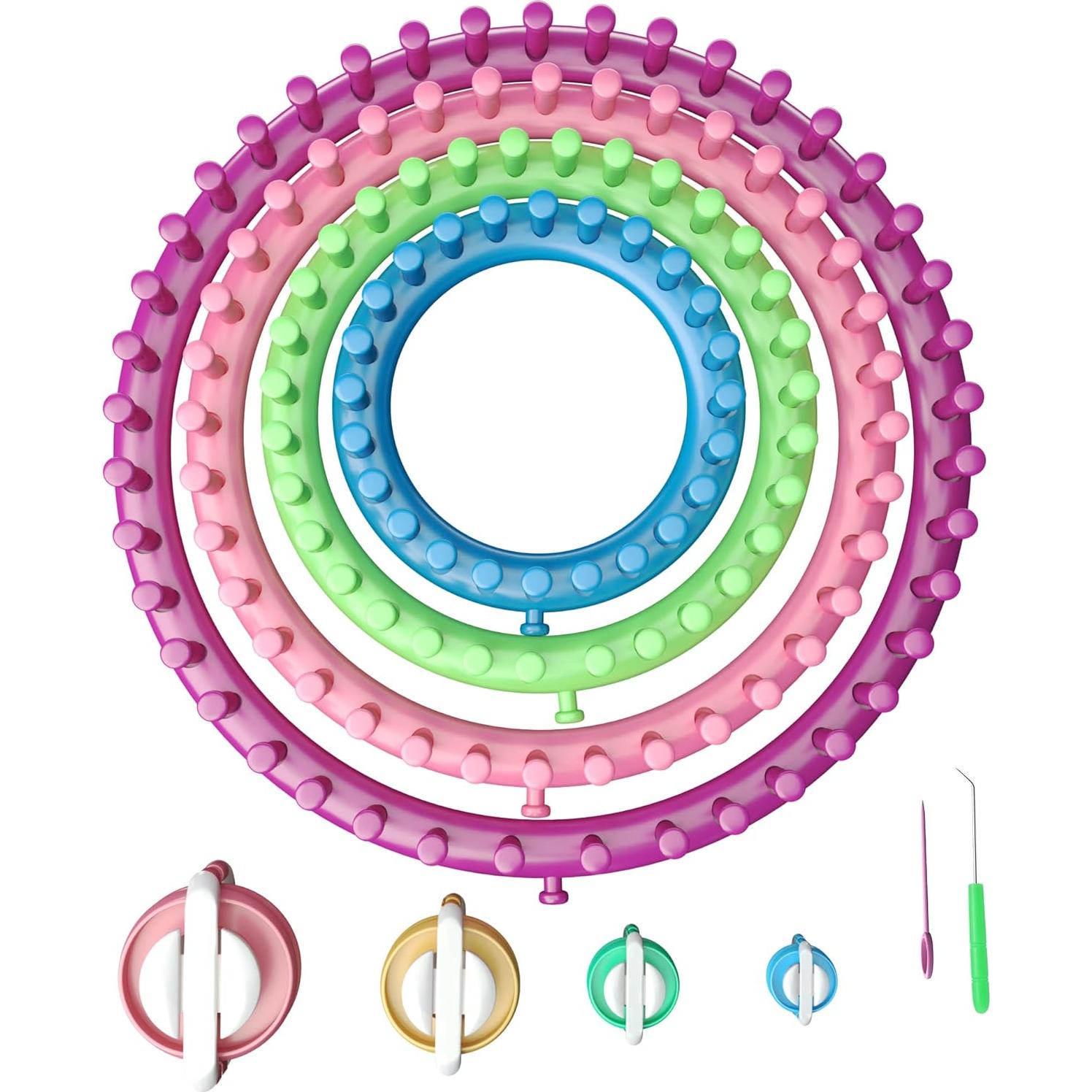 Kit de Telar de Tejer READAEER con Aguja y Pompones 10 Piezas