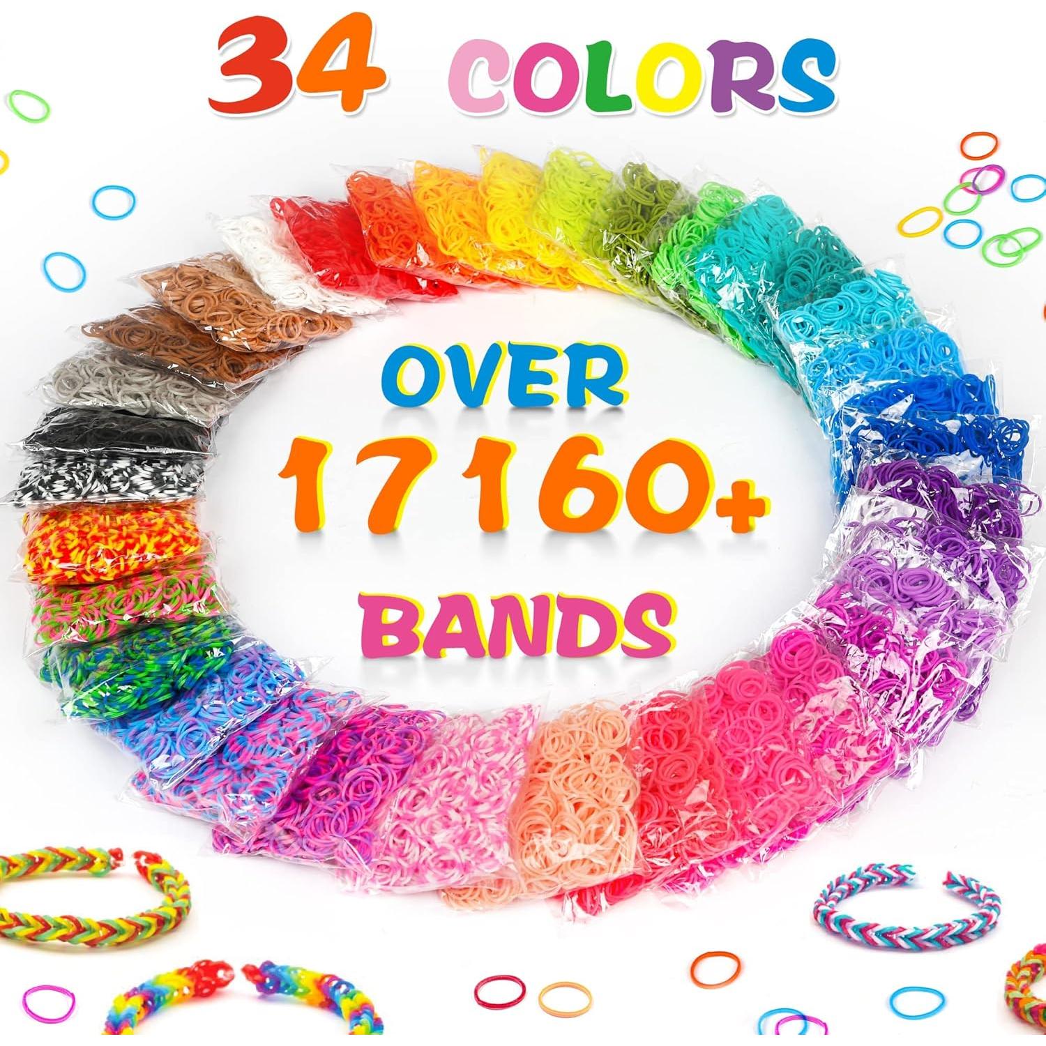 Kit de Recarga de Bandas de Goma Booriss 34 Colores 600 Clips