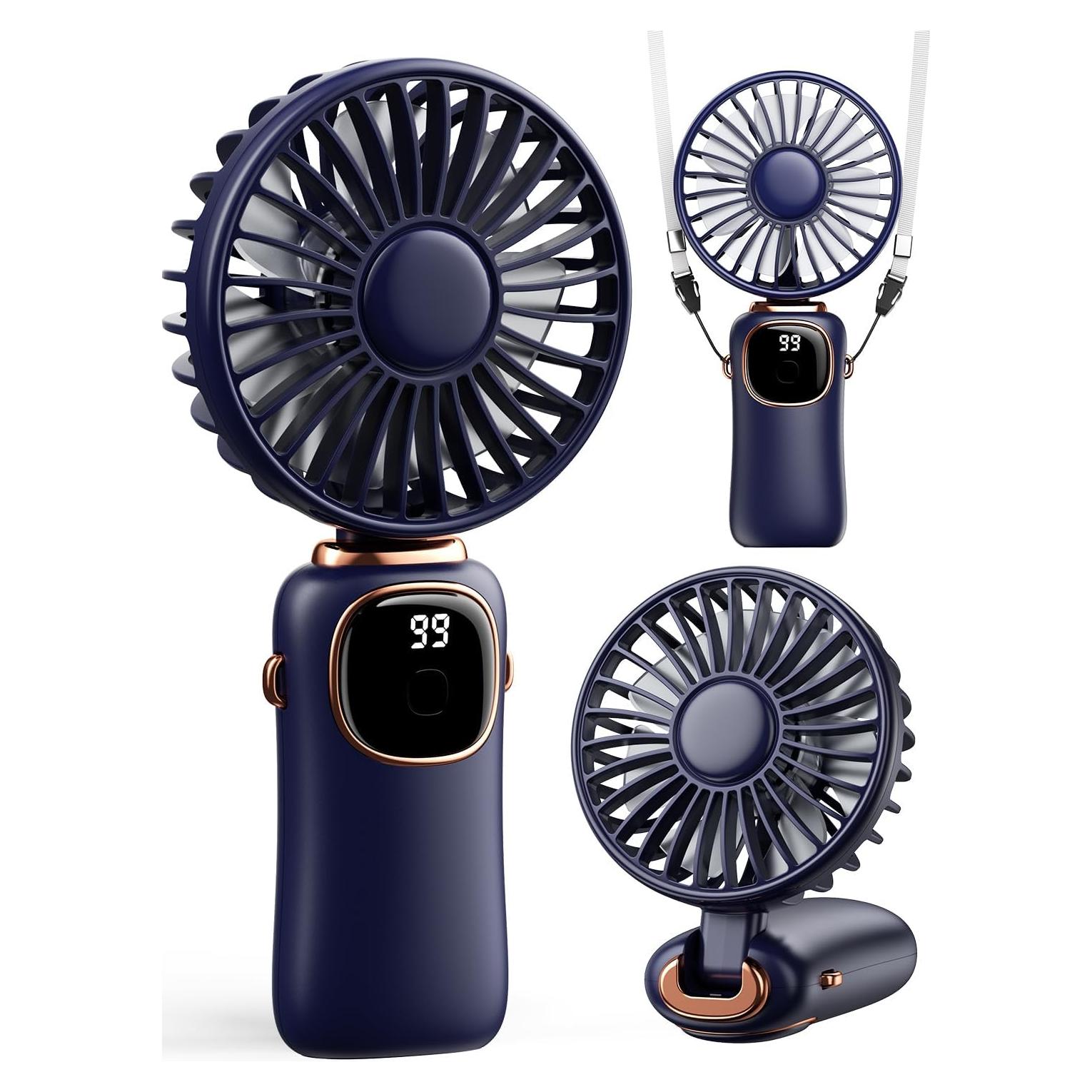 Ventilador Portátil coldSky XY-88 3 en 1 Plegable Azul