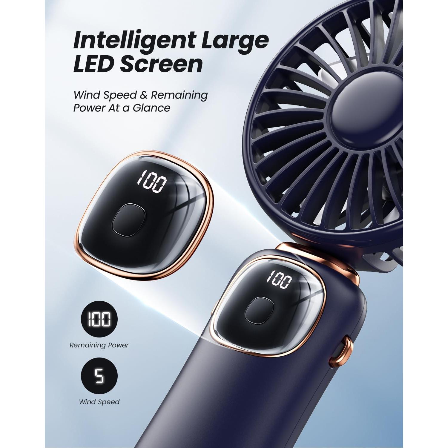 Ventilador Portátil coldSky XY-88 3 en 1 Plegable Azul