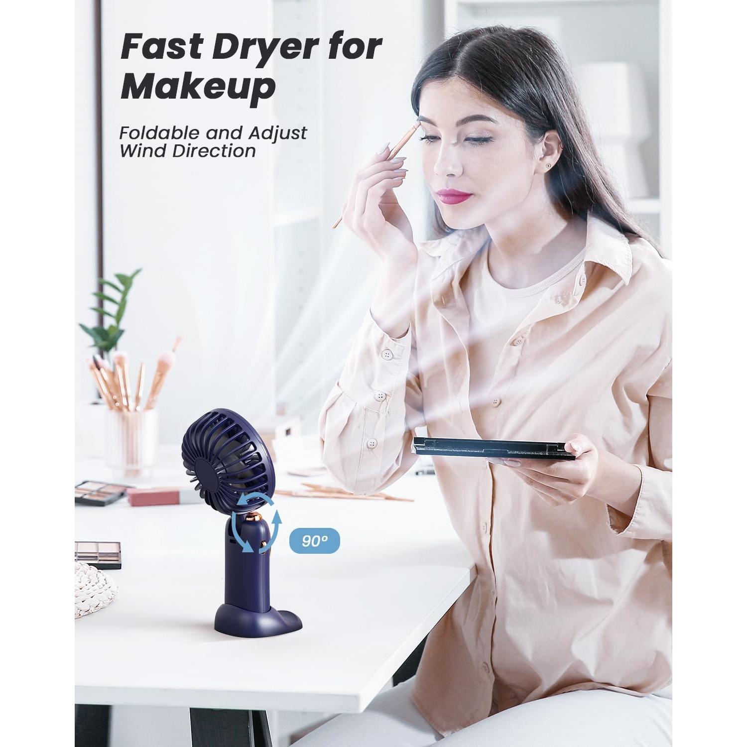 Ventilador Portátil coldSky XY-88 3 en 1 Plegable Azul