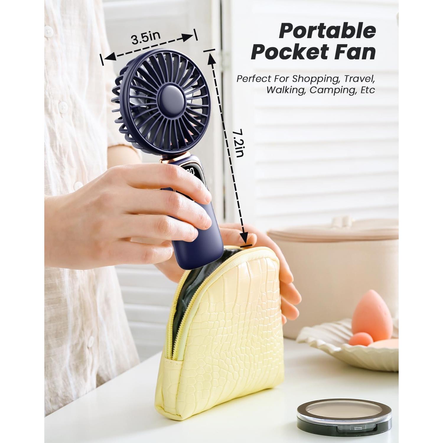 Ventilador Portátil coldSky XY-88 3 en 1 Plegable Azul