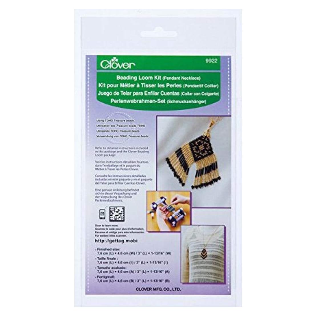 Kit de Telar de Perlas Clover 9922 - Collar Colgante Floral