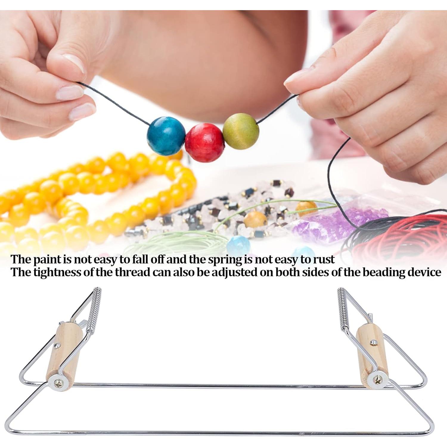 Telar de Cuentas Ajustable Acero Inoxidable Plata 29.5x6.8cm