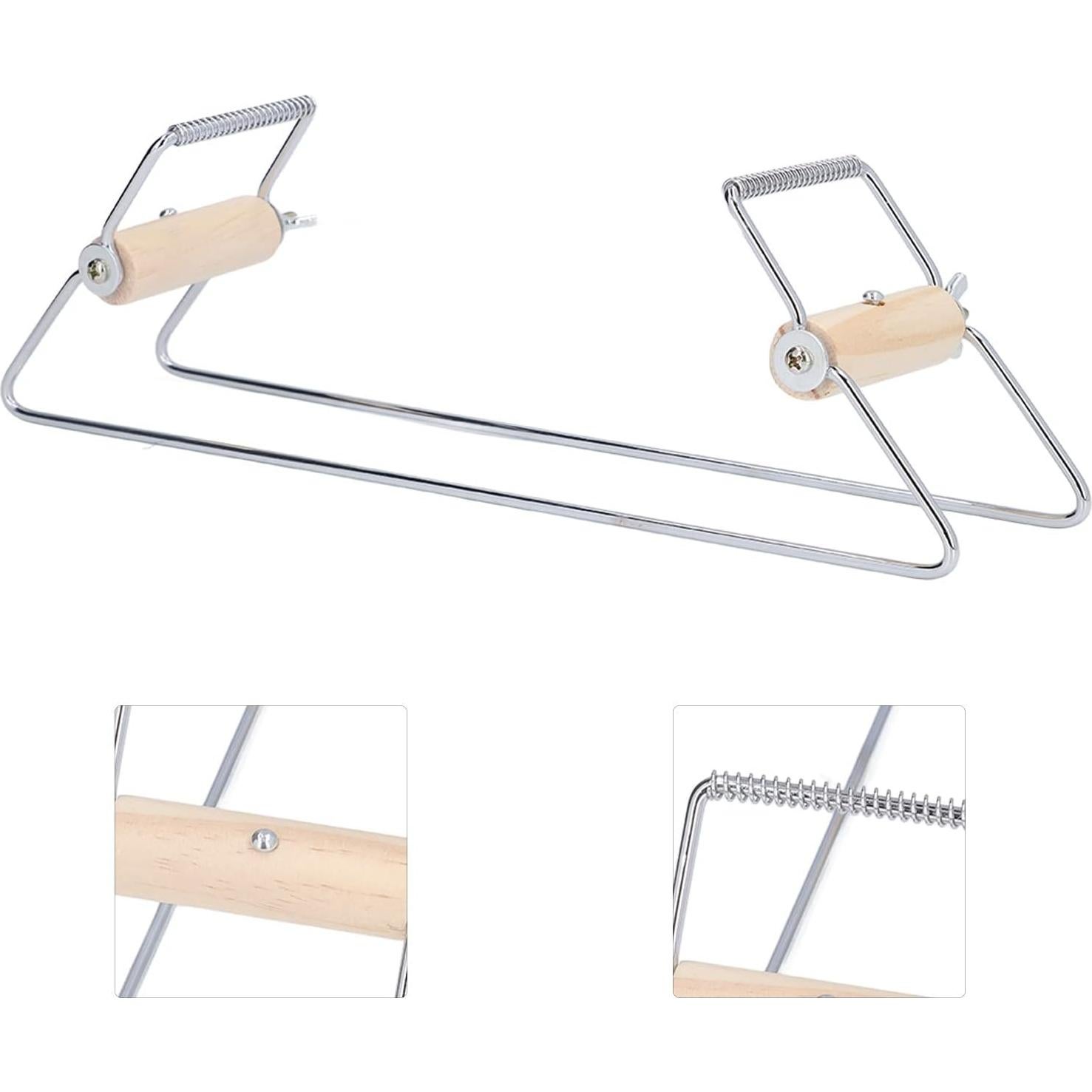 Telar de Cuentas Ajustable Acero Inoxidable Plata 29.5x6.8cm