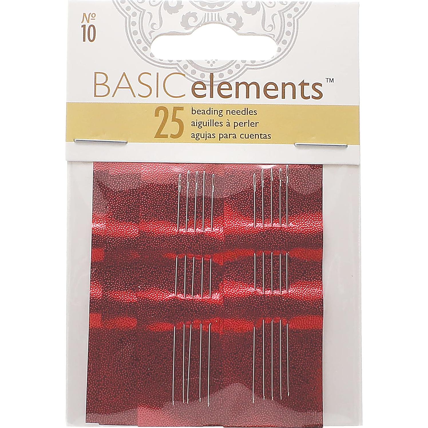 Agujas de Beading The Beadsmith #10 - Paquete de 25 - Acero