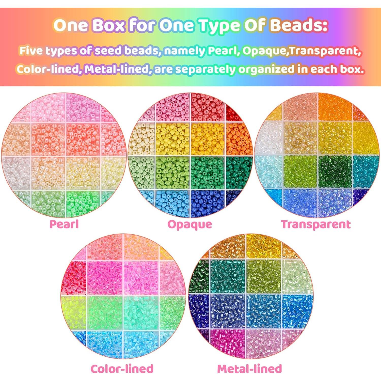 Kit de Joyería Funtopia 13000 Piezas 4mm Perlas de Vidrio