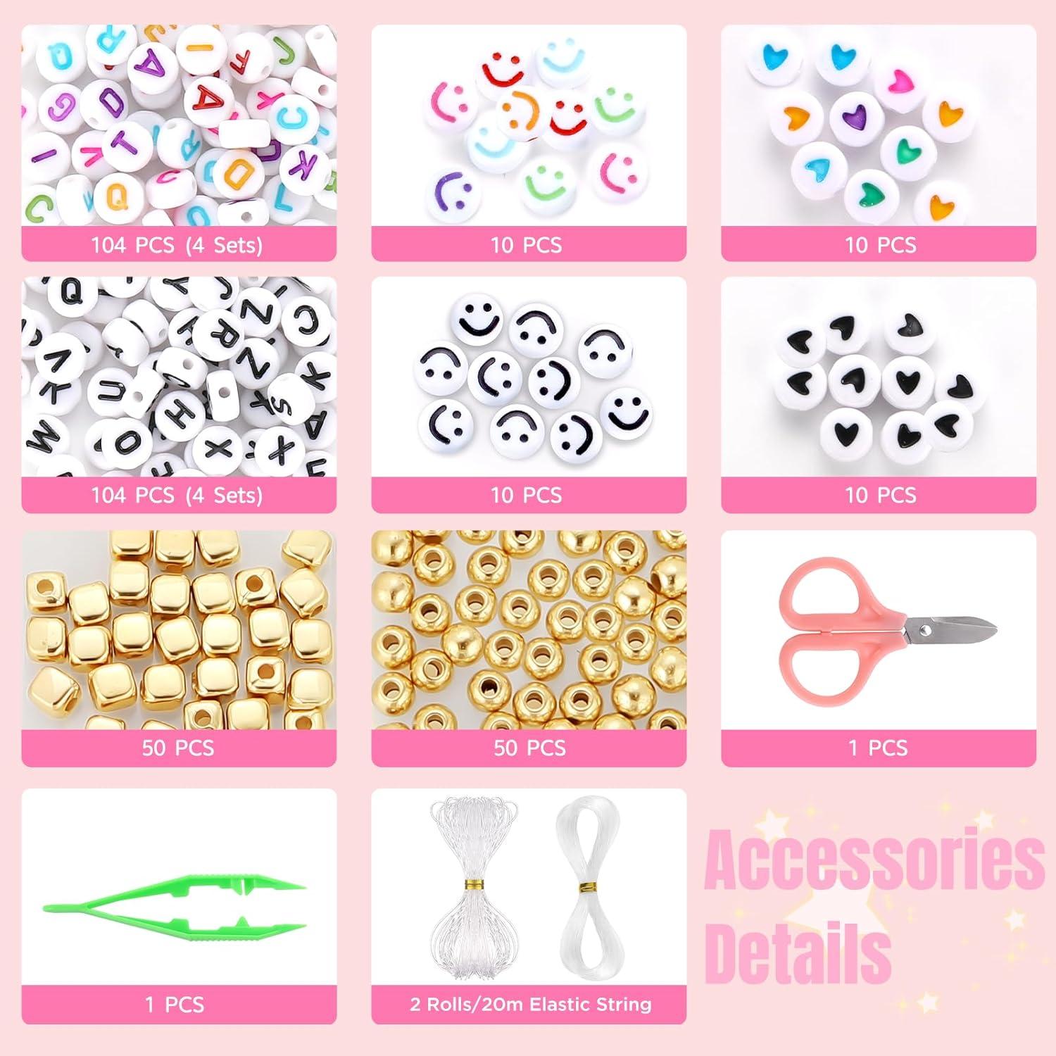 Kit de Joyería Funtopia 13000 Piezas 4mm Perlas de Vidrio