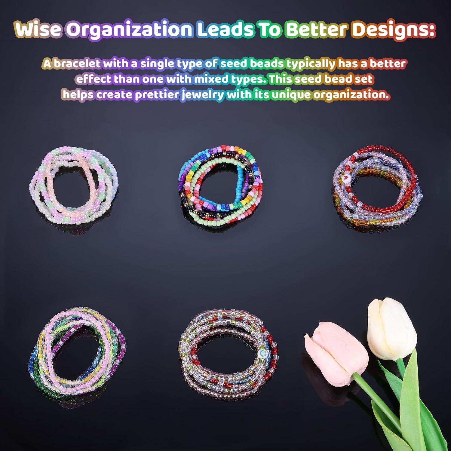 Kit de Joyería Funtopia 13000 Piezas 4mm Perlas de Vidrio