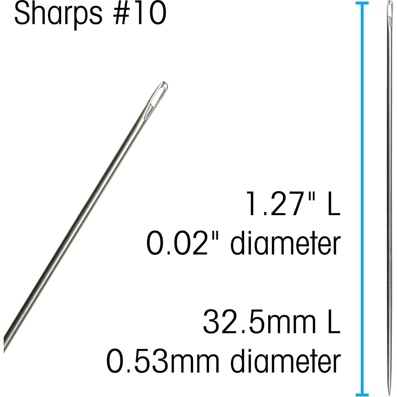 Agujas de Beading Sharps The Beadsmith #10 - 20 Unidades