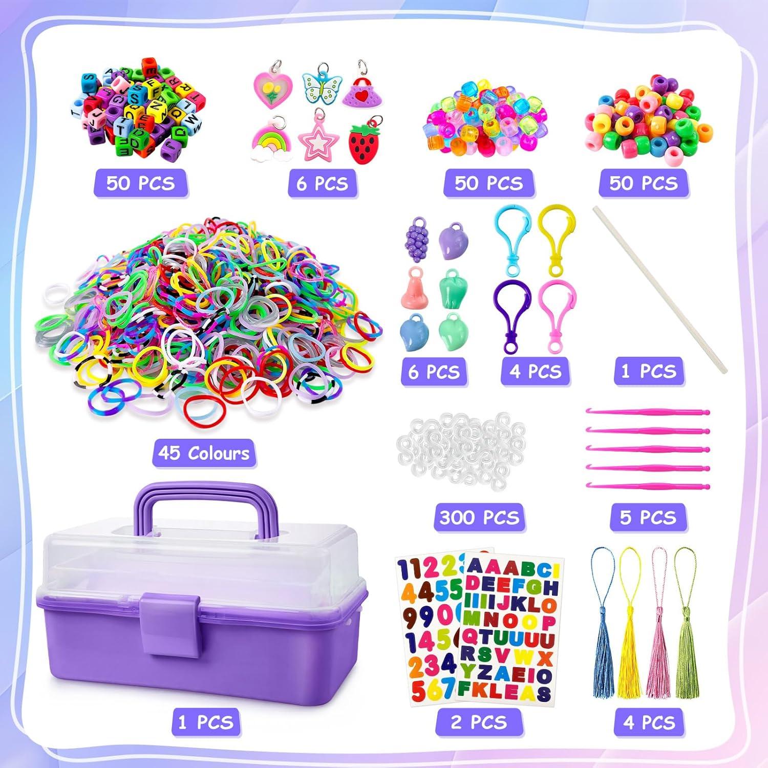 Kit de Pulseras de Goma ROSHUKG 45 Colores con Estuche