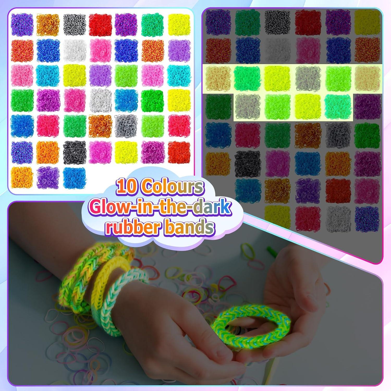 Kit de Pulseras de Goma ROSHUKG 45 Colores con Estuche