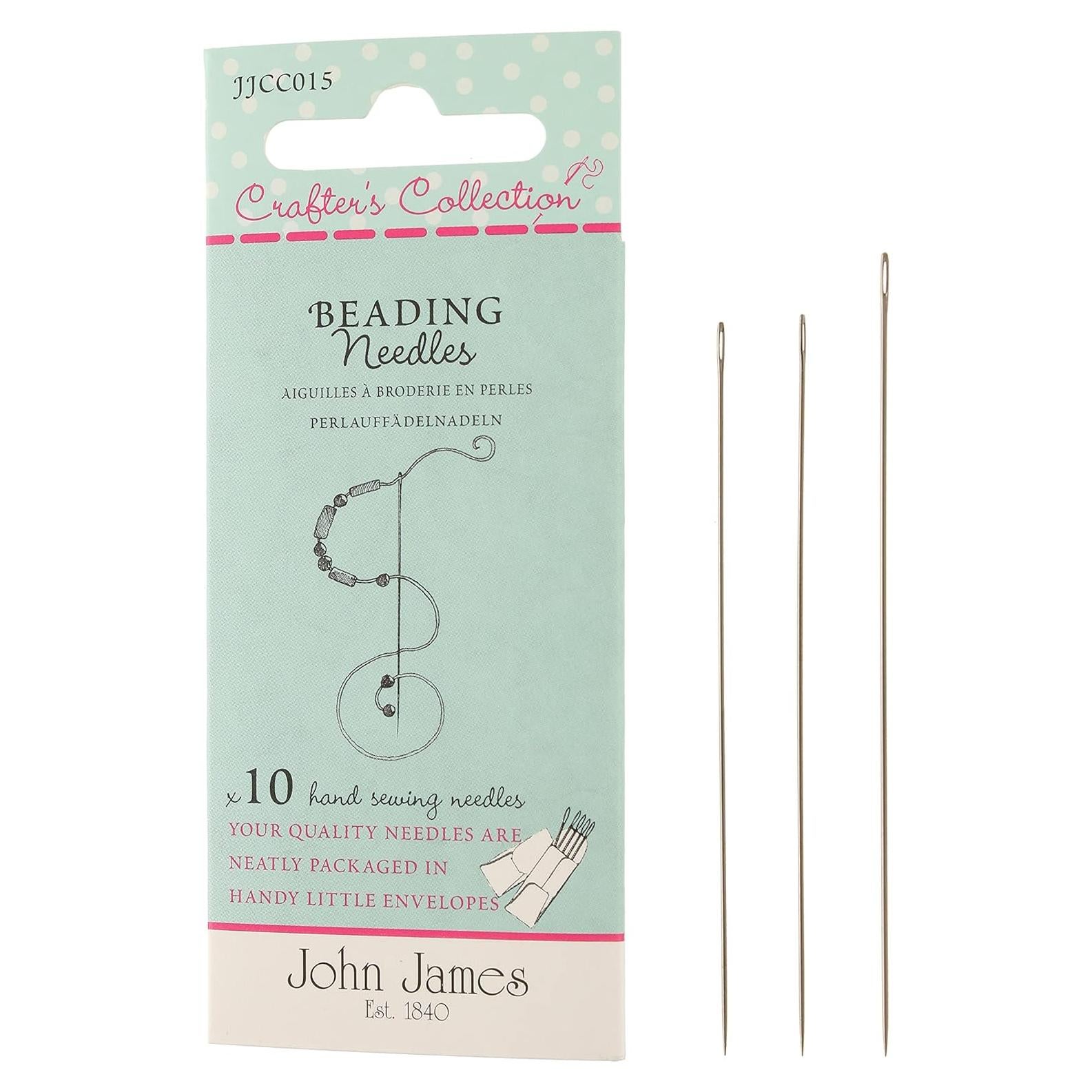 Agujas para Beading John James - Paquete de 10 Tamaños Variados