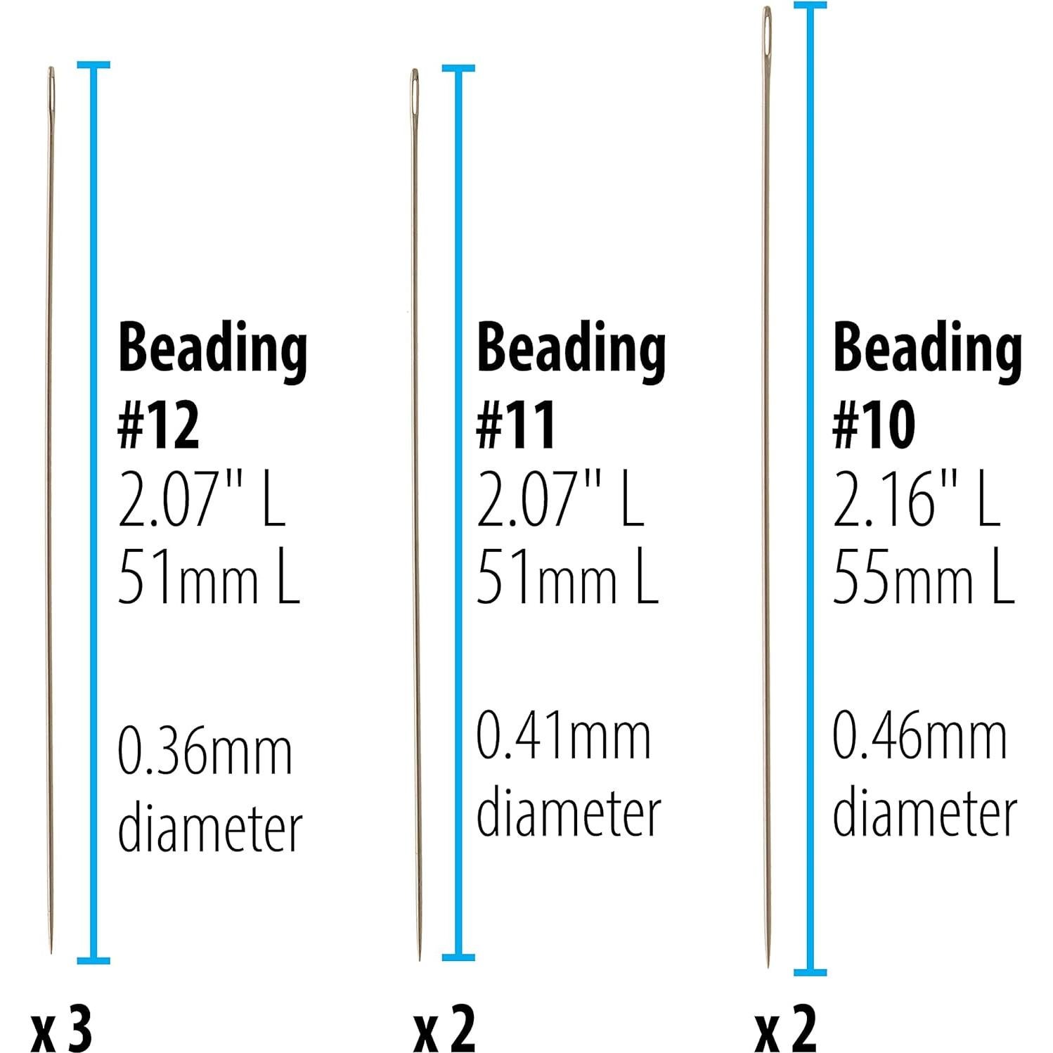 Agujas para Beading John James - Paquete de 10 Tamaños Variados