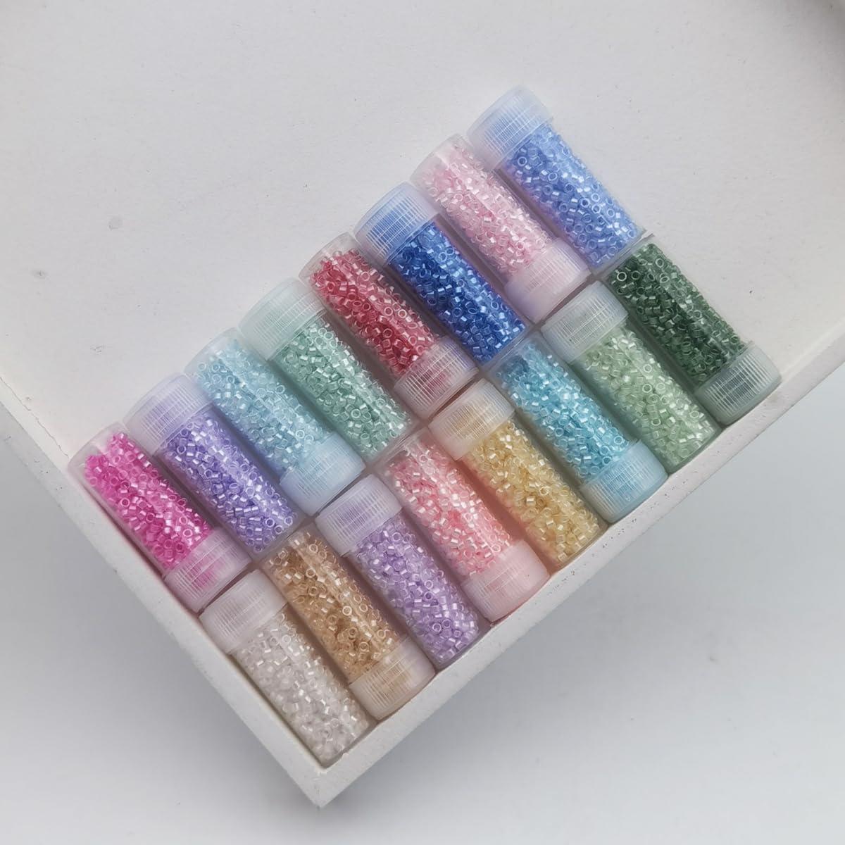 Cuentas de Vidrio Cilíndricas INSPIRELLE 80g 12/0 (2mm) 16 Colores