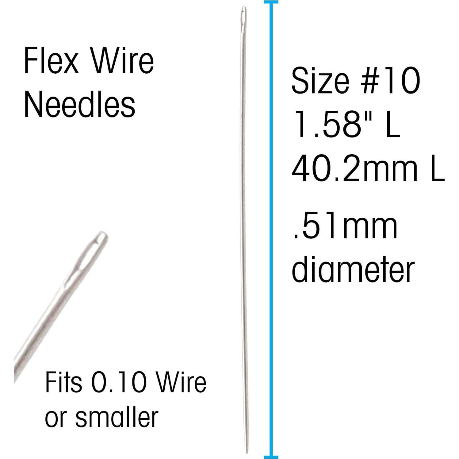Agujas de Alambre Flex The Beadsmith 40 mm Paquete de 16