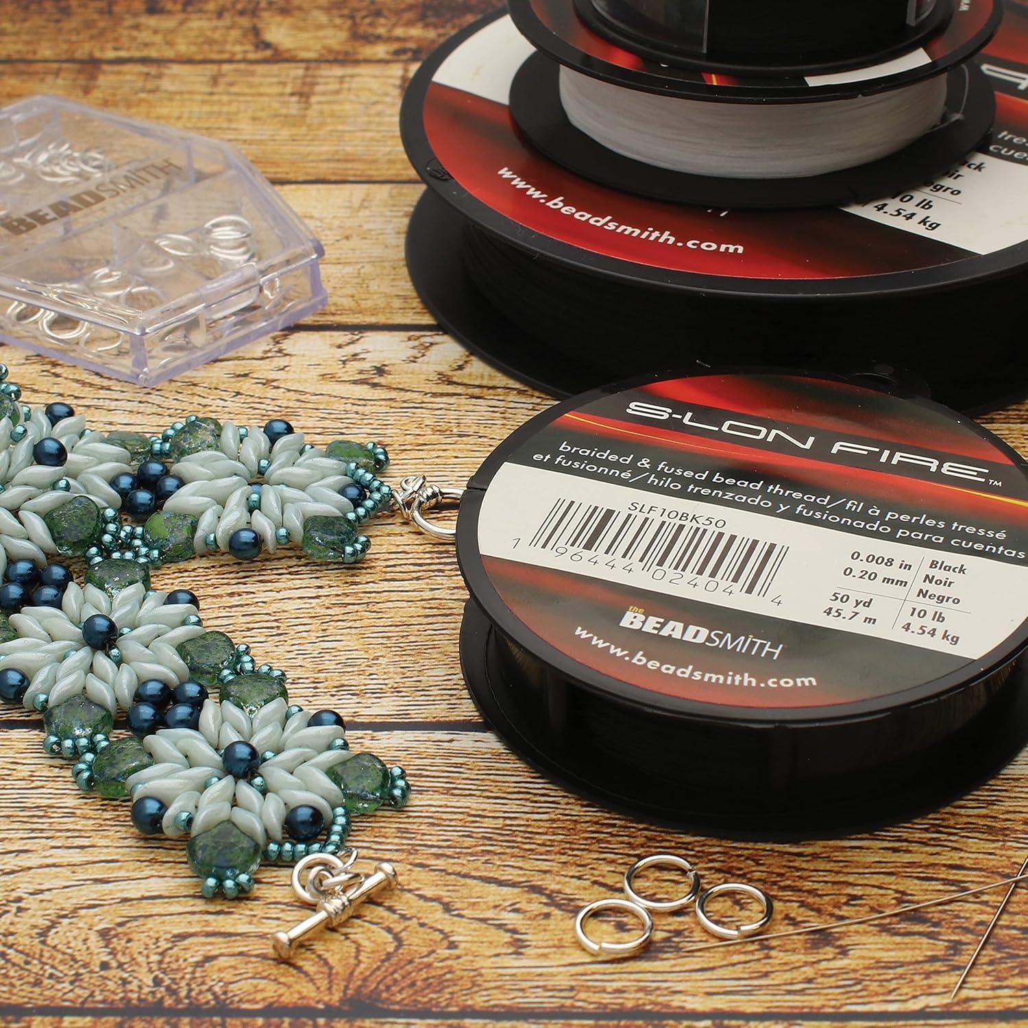 Hilo de cuentas S-Lon Fire The Beadsmith 10lb 50 yardas negro