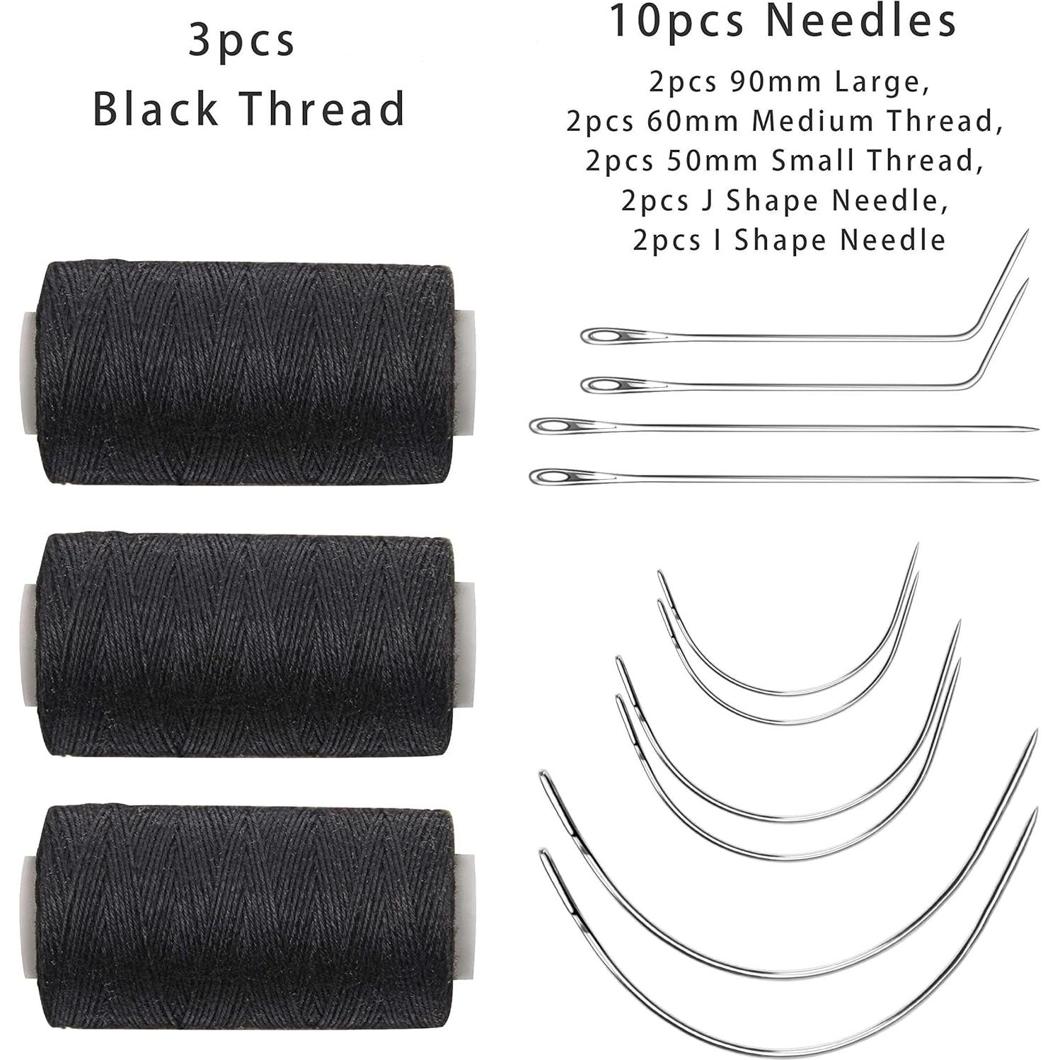 Combo Agujas de Tejer Ryalan 3 Hilos Negros + 10 Agujas