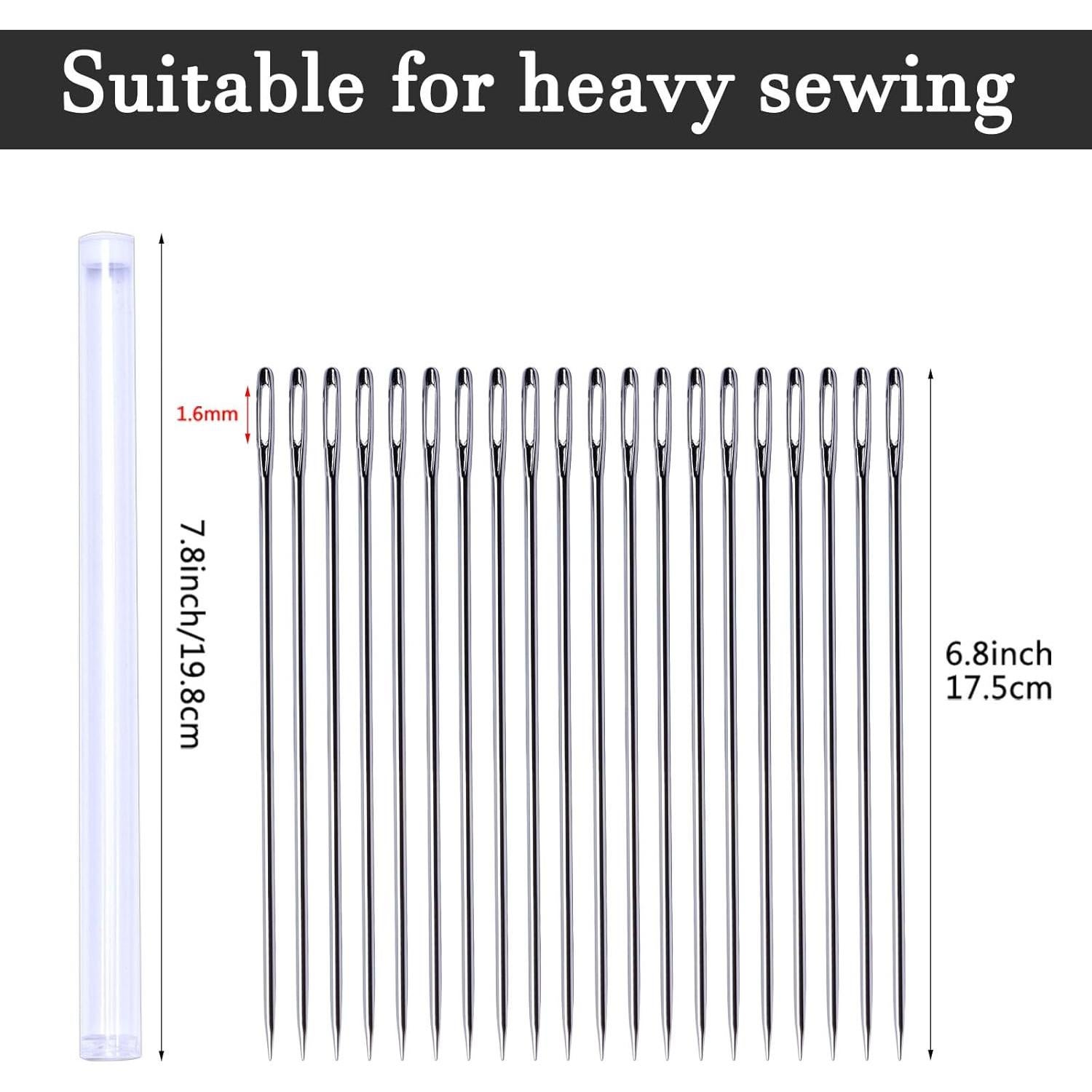 Paquete de 20 Agujas de Coser Largas JUPEAN 17.5 cm